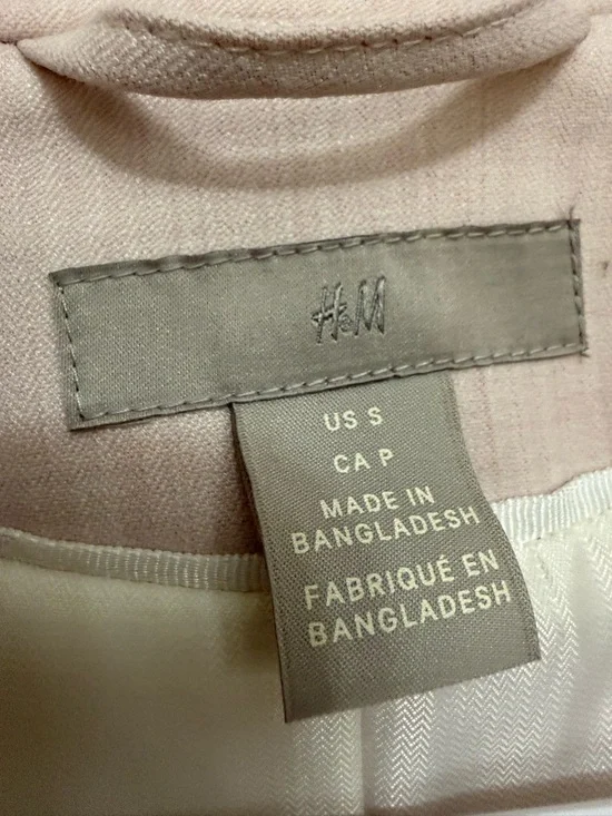 H&M Light Pink Blazer Dusty Mauve Long Sleeve Dressy Blouse Small Bundle - Picture 3 of 5